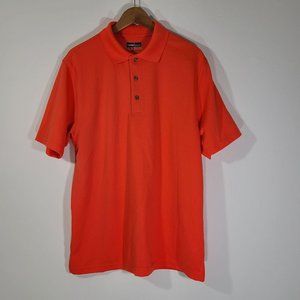 Men's Grand Slam Golf Shirt Polo Orange Large